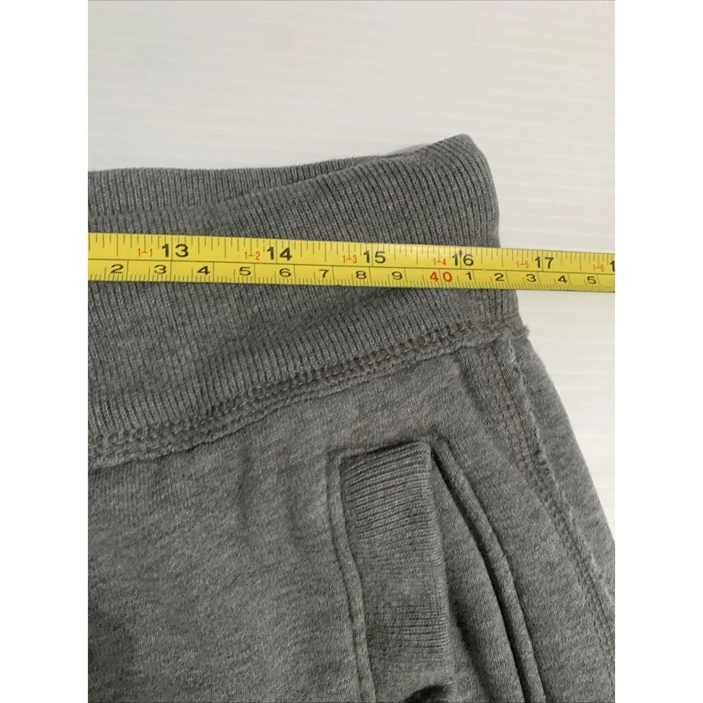 Y2K Hollister Sweat Pants Mens Small Distressed Grey Relax Wide Leg Drawstring